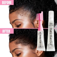 Gel Coiffant Bébé 3-en-1 Fixation Forte 30ml Marque Privée – Gel de Contrôle des Bords pour Perruques Lace avec Brosse et Peigne Intégrés