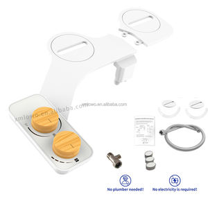 Cubierta de asiento de inodoro de bidé de doble boquilla de lujo moderno, nuevo diseño no eléctrico con <span class=keywords><strong>tapa</strong></span> de agua fría para baño o apartamento - Product Image 5
