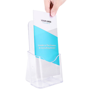 A6 pha lê rõ ràng Acrylic mail và Brochure chủ Wall Mount bàn Flyer chủ nhựa và giấy lưu trữ Carton Đóng Gói - Product Image 6