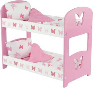 Meubles éducatifs de <span class=keywords><strong>poupée</strong></span> en bois de <span class=keywords><strong>18</strong></span> <span class=keywords><strong>pouces</strong></span> <span class=keywords><strong>Lit</strong></span> superposé double <span class=keywords><strong>pour</strong></span> <span class=keywords><strong>poupée</strong></span> fille Jouet <span class=keywords><strong>pour</strong></span> jeu imaginatif - Product Image 4