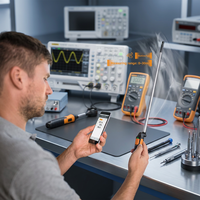 Anémomètre intelligent sans fil Bluetooth, mesure de la vitesse et du volume du flux d'air, de la température, avec sonde télescopique de 400 mm, contrôle par application