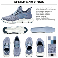 Chaussures de course pour hommes, baskets de sport, chaussures d'entraînement, logo personnalisé OEM, faible MOQ pour la personnalisation, chaussures légères pour hommes