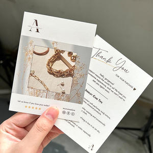 Collar de plata, colgante de <span class=keywords><strong>tarjeta</strong></span> posventa, tienda de flores, joyería con letras de agradecimiento, joyería inglesa, embalaje y mantenimiento Ca - Product Image 4