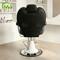 Chaise de barbier pivotante pour salon, chaise d'attente hydraulique pour coiffure