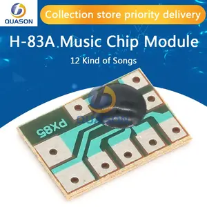 10 Stuks H-83A 12 Soort Nummers Klinken Muziek Ic Voice Chip Module Muziek Printplaat