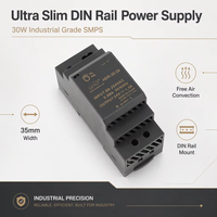 Alimentation électrique sur rail DIN ultra-mince 35 mm, 30 W, 24 V, 1,5 A, convertisseur AC/DC industriel HDR-30-24 pour systèmes de contrôle d'automatisation PLC