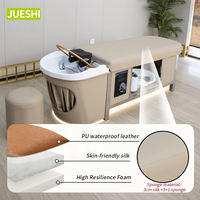 JUESHI-Lit de massage japonais avec cadre en acier pour salon de beauté, vasque en acrylique pour le lavage des cheveux