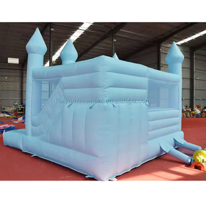 Venta al por mayor entretenimiento al aire libre niños inflable castillo hinchable princesa azul tobogán Combo saltar Castillo que rebota - Product Image 4
