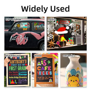 OEM 6mm 12 Farben Liquid Chalk Marker Pen Set für Glas Ungiftige Fenster marker Schreiben reibungslos bunte flüssige Kreide stifte - Product Image 4