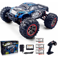 Camion RC HOSHI N516 1/10 4WD avec lumières LED, véhicule tout-terrain, monster truck télécommandé rapide, jouet pour hobby, 3 batteries