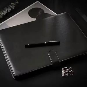 A4 <b>File</b> <b>Folder</b> Clipboard Business Multi-Function Manager Portfolio Sheet Leather Work Contract Signing Book Custom Logo - Product Image 3