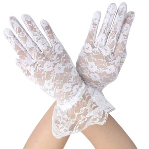 Offre Spéciale Stock Populaire Poignet Partie Gants De Mariage De Mariée en Dentelle Pour Les Femmes - Product Image 4