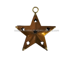 BEST QUALITY GOLD IRON STAR CHRISTMAS <b>TREE</b> DECORATION HOME DECOR STAR HANGING ORNAMENT - Product Image 4