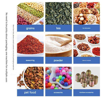 Machine de remplissage quantitative électrique commerciale à trois têtes pour sachets de grande taille, épices, céréales, assaisonnements, aliments pour animaux, poudres et noix