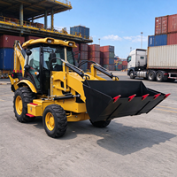 Mini Wheel Loader 2 Ton Murah, Traktor Kompak, Excavator Depan, Backhoe Loader