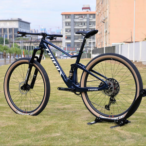 Bicicleta de Carbono Personalizada con Suspensión Completa y Frenos de Disco Hidráulicos, <span class=keywords><strong>Cassette</strong></span> 11-50T para Carreras Todoterreno - Product Image 1