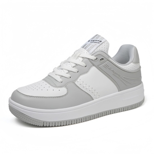 รองเท้าผ้าใบผู้ชายสีขาวแบบสวมสบาย สไตล์คลาสสิค ระบายอากาศได้ดี  แบบมีรู  รองเท้าเดินกันลื่น  ใส่สบาย  แฟชั่น - Product Image 6