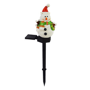 Lampes solaires de jardin en forme de bonhomme de neige, LED, décoration extérieure, résistantes à l'eau, alimentées par énergie solaire, lampes à piquet pour patio et cour - Product Image 5