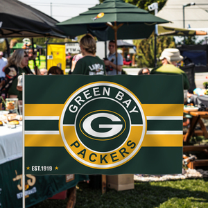 Chất Lượng Cao 3X5FT Cho NFL Đội Bóng Đá Tùy Chỉnh Thiết Kế Biểu Ngữ Màu Xanh Lá Cây Bay Đóng Gói Cờ 100% Polyester Kỹ Thuật Số Cho Tất Cả Các Đội - Product Image 5