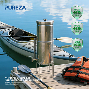 Cubo Portátil de Acero Inoxidable de Grado Alimenticio para Purificación de Agua, Equipado con Filtros Multietapa para Usar con <span class=keywords><strong>Berkey</strong></span> BB9-2 - Product Image 1