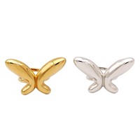Bague ajustable en acier inoxydable Gaovo pour femme, design papillon, bijou fantaisie minimaliste et créatif, accessoire de mode, cadeau