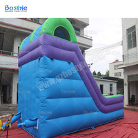 Toboggan gonflable commercial pour enfants, toboggan gonflable multicolore pour centre de divertissement familial