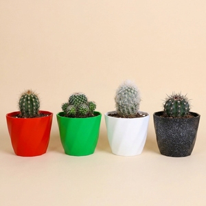 Verified Manufacturer High Quality Injection Molded PP <b>Plastic</b> Flower Pots Minimalist White 3D Origami <b>Planters</b> Medium Size - Product Image 1