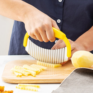 เครื่องตัด<span class=keywords><strong>ลาย</strong></span>เฟรนช์ฟรายสแตนเลสอเนกประสงค์สำหรับใช้ในครัวเรือนเครื่องหั่นมันฝรั่งเครื่องสับมหัศจรรย์แบบทำมือ - Product Image 3