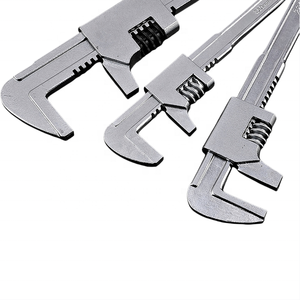 8'' 12'' Multi-function F-type Right Angle Pipe <b>Spanner</b> Tool Adjustable Large Opening Flexible Wrench Auto Repair Used - Product Image 4