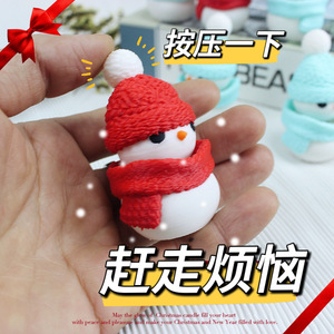 Cute Plastic Snowman <b>Fidget</b> Toy Mini Desk Ornament Winter Gift - Product Image 6