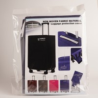 Housse de vêtement noire non tissée, anti-poussière, portable, élégante, épaisse et durable, avec fermeture auto-agrippante