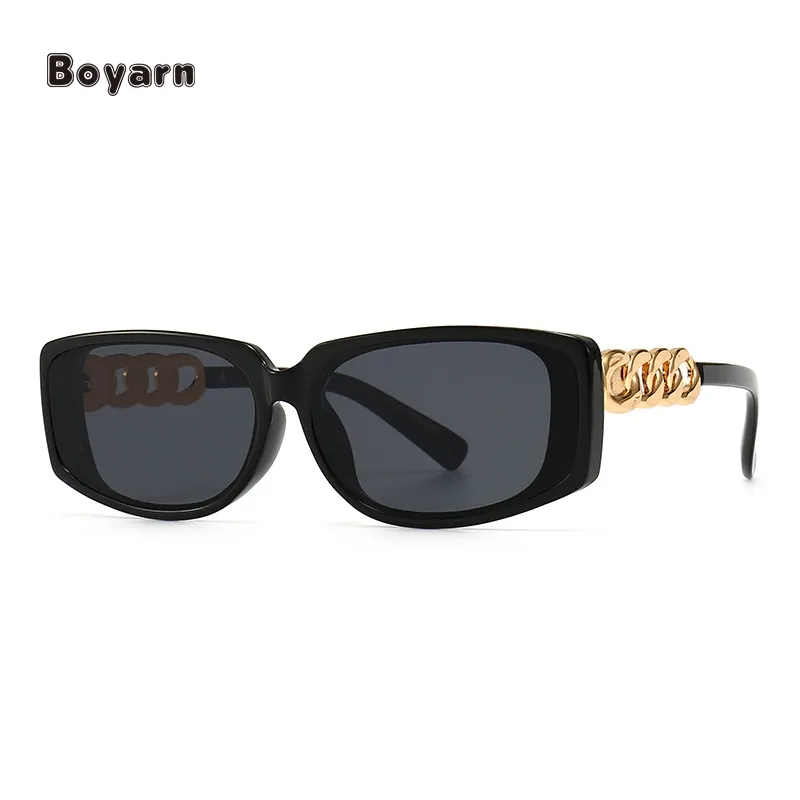 Boyarn Variety Wholesale Designer Uv400 Square Shades Accessories Women Specifications Low Price Sunglasses Men Gold