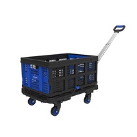 Chariot à quatre roues en aluminium FW-99HA, capacité de 300 lb, pour le déplacement de meubles, le shopping et l'assemblage multi-usages