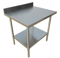 Table de travail de cuisine commerciale XIANGYING certifiée NSF, plateau en acier inoxydable avec pieds robustes