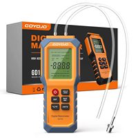 Handheld Manometer Dual-Port HVAC Digital Manometer Gas Pressure Tester for Natural Gas Pipelines Ventilation Detection