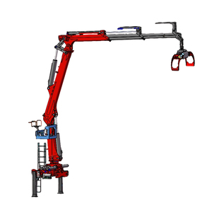 מנוף גרירה הידראולי כבד המותקן על משאית לעיבוד עץ, גרוטאות וחומרים, עם זרוע מתקפלת 8.5 מטר/9.5 מטר, 3 טון - Product Image 3