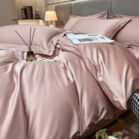 Ensemble de literie en coton longue fibres de qualité supérieure, 200 fils, couleur unie, vente en gros