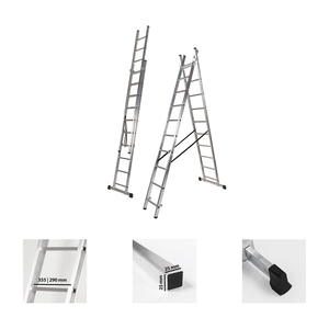 บันไดอลูมิเนียม 2 ตอน 9+9 ขั้น - Product Image 2