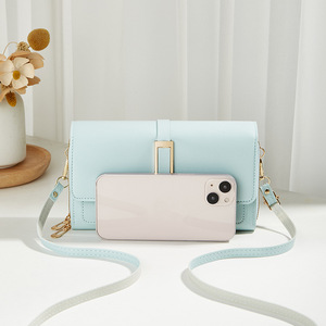 Nuevo Bolso de Mano de PU de Color Sólido para Mujer, Estilo Bandolera, para Verano e Invierno, Gran Capacidad, Doble Cierre, para Teléfono Móvil - Product Image 3