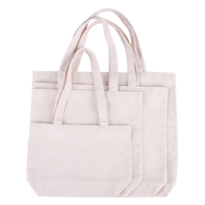 Bolsa de Compras Reutilizable de Lona de Algodón de 10oz con Logotipo Personalizado, Cierre de Cremallera, Correa para el Hombro, Patrón de Letras, Tamaños Personalizables - Product Image 2