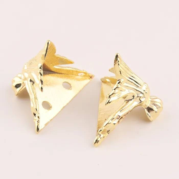 gold alloy metal wooden box feet corner for jewelry box edge protector