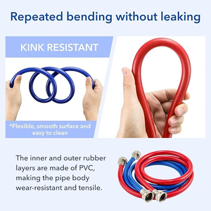 Juego de Mangueras para Lavadora, 4 y 6 Pies, Mangueras de Goma para Lavadora de Agua Fría y Caliente, Gran Venta - Product Image 3