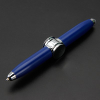 Stylo rotatif multifonctionnel en métal avec logo personnalisé, jouet promotionnel, stylo rotatif à main avec lumière