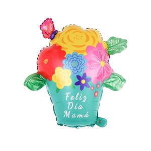 Palloncini per la Festa della Mamma, Decorazioni per Feste, Cesto di Fiori Rosa, Vaso <span class=keywords><strong>a</strong></span> Cuore, Grembiule, Scatola Regalo, Palloncino in Foil ad Elio, Ti Amo Mamma - Product Image 2
