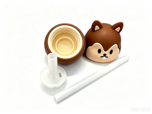 Tazza Termica per Bambini in Acciaio Inox 316, Isolamento Sottovuoto, Antigoccia, Antiodore, Design con Testa di Animale Cartoonesco - Product Image 2