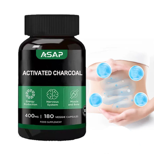 Cápsulas de carbón activado que ayudan a la hinchazón promueve el suplemento Cápsula de carbón activado a granel - Product Image 1