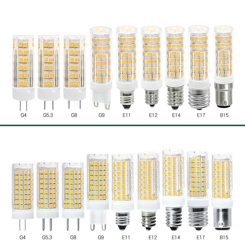 Lámpara LED de mazorca de maíz, Bombilla decorativa de ahorro de energía, temperatura de Color cálido/frío, 2/3/5/7W, G4 G9 E14 E12