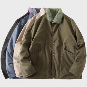<span class=keywords><strong>Chaqueta</strong></span> polar reversible Snap-Up para hombre y mujer, <span class=keywords><strong>chaqueta</strong></span> <span class=keywords><strong>sin</strong></span> <span class=keywords><strong>cremallera</strong></span> portátil de doble cara con cuello levantado para actividades al aire libre - Product Image 2