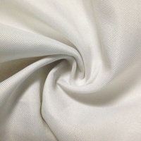 Tissu de sécurité en gabardine sergé double face 100 % polyester, anti-boulochage, fil 100D teint en trame, blanc/gris, 300 g/m², vente en gros
