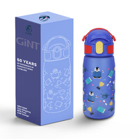 Thaïlande Usine OEM Bouteille d'eau pour enfants avec couvercle d'injection bicolore Cartoon Bouteille de sport en plastique sans BPF pour le camping Randonnée Boire